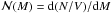 \hbox{${\cal N} (M)={\rm d}(N/V)/{\rm d}M$}