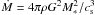 \hbox{$\dot{M}=4 \pi \rho G^2 M_*^2 / c_{\rm s}^3$}