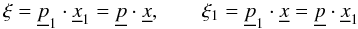 \appendix \setcounter{section}{1} \begin{equation} \xi = \fourp_1\cdot\fourx_1= \fourp\cdot\fourx, \qquad \xi_1 = \fourp_1\cdot\fourx = \fourp\cdot\fourx_1 \label{eq:xixi1} \end{equation}