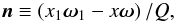\appendix \setcounter{section}{1} \begin{equation} \vn \equiv \left( x_1 \vomega_1 -x \vomega\right) / Q, \end{equation}