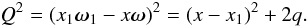 \appendix \setcounter{section}{1} \begin{equation} Q^2=(x_1 \vomega_1 -x \vomega)^2= (x-x_1)^2+2q. \label{eq:Qcap} \end{equation}