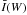 \hbox{$\bar{I}(W)$}