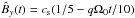 \hbox{$\hat{B}_y(t) = c_{\rm s}(1/5 - q\Omega_0 t/10)$}