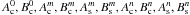 \hbox{$A_{\rm c}^0,B_{\rm c}^0,A^m_{\rm c},B^m_{\rm c},A^m_{\rm s},B^m_{\rm s},A^n_{\rm c},B^n_{\rm c},A^n_{\rm s},B^n_{\rm s}$}