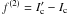 \hbox{$ f^{(2)}=I'_{\rm c}-I_{\rm c}$}