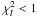 \hbox{$\chi^2_l<1$}