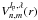 \hbox{$V_{n,m}^{l_{\rm p},\lambda}(r)$}
