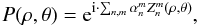 \begin{equation*} P(\rho,\theta) = {\rm e}^{{\rm i} \cdot \sum_{n,m} \alpha_n^m Z_n^m(\rho,\theta)} , \end{equation*}