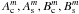 \hbox{$A_{\rm c}^m,A_{\rm s}^m,B_{\rm c}^m,B_{\rm s}^m$}