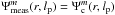 \hbox{$\Psi_{\rm meas}^{m}(r,l_{\rm p})=\Psi_{\rm c}^{m}(r,l_{\rm p})$}