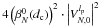 \hbox{$4\left( \beta_N^0(d_{\rm c})\right)^2 \cdot \left|V_{N,0}^{l_{\rm p}} \right|^2$}