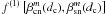 \hbox{$f^{(1)}\left[\beta_{\rm cn}^m(d_{\rm c}),\beta_{\rm sn}^m(d_{\rm c})\right]$}