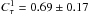 \hbox{$C_{\tau}^1=0.69 \pm 0.17$}