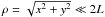 \hbox{$\rho=\sqrt{x^2+y^2}\ll2L$}