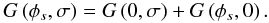 \appendix \setcounter{section}{4} \begin{equation} \label{nlm4} G\left( \phi_s,\sigma \right) = G\left(0,\sigma\right)+G\left( \phi_s,0\right) . \end{equation}