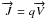 \hbox{$\overrightarrow{J} = q\overrightarrow{V}$}