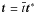 \hbox{$\vec{t}=\overline{t}\vec{t}^{*}$}