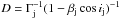 \hbox{$D=\Gamma_{\rm j}^{-1}(1-\beta_{\rm j}\cos i_{\rm j})^{-1}$}