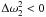 \hbox{$\Delta \omega_{2}^2 < 0$}