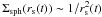 \hbox{$\Sigma_{\mathrm{sph}}(r_{\mathrm{s}}(t))\sim1/r_{\mathrm{s}}^{2}(t)$}