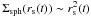 \hbox{$\Sigma_{\mathrm{sph}}(r_{\mathrm{s}}(t))\sim r_{\mathrm{s}}^{2}(t)$}