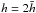 \hbox{$h=2\bar{h}$}
