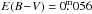 \hbox{$E(B\!-\!V) = 0\fm056$}
