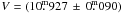 \hbox{$V=(10\fm927\,\pm\,0\fm090)$}