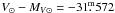\hbox{$V_\odot - M_{V\odot} = -31\fm572$}