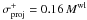 \hbox{$\sigma_{\mathrm{proj}}^{+} = 0.16\,M^{\mathrm{wl}}$}