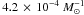 \hbox{$4.2\,\times\, 10^{-4}~ \Mo^{-1}$}