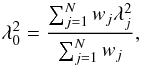 \hbox{$\lambda_{0}^{2}$}
