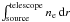 \hbox{$\int_{\mathrm{source}}^{\mathrm{telescope}} n_{\mathrm{e}} \, {\rm d}r$}