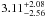 \hbox{$3.11^{+2.08}_{-2.56}$}