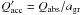 \hbox{$\qq^{\prime}=Q_{\mathrm{abs}}/\ag$}
