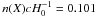 \hbox{$n(X)cH_{0}^{-1}=0.101$}