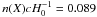 \hbox{$n(X)cH_0^{-1}=0.089 $}