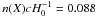 \hbox{$n(X)cH_{0}^{-1} = 0.088$}