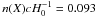\hbox{$n(X)cH_{0}^{-1}=0.093$}