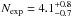 \hbox{$N_{\rm exp}=4.1^{+0.8}_{-0.7}$}