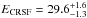 \hbox{$E_\mathrm{CRSF}=29.6^{+1.6}_{-1.3}$}