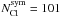 \hbox{$N_{\mathrm{Cl}}^{\mathrm{sym}}=101$}