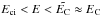 \hbox{$\Eci<E<\tilde\EC\approx\EC$}