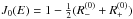 \hbox{$J_0(E)=1-\frac12(R_-^{(0)}+R_+^{(0)})$}