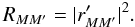 \appendix \setcounter{section}{2} \begin{equation} R_{MM'} = | r'_{MM'} |^2. \end{equation}