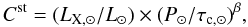 \begin{equation} C^{\rm st}= (L_{\rm X,\odot}/L_{\rm \odot}) \times (P_{\rm \odot}/\tau_{\rm c,\odot})^{\beta}, \end{equation}