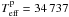 \hbox{$T_{\rm eff}^{\rm p} = 34\,737$}