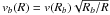 \hbox{$v_b(R) = v(R_b)\sqrt{R_b/R}$}