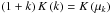 \hbox{$\br{1+k}K\br{k}=K\br{\mu_k}$}