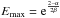 \hbox{$E_{\max}={\rm e}^\frac{2-\alpha}{2\beta}$}